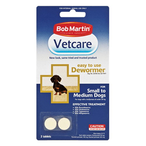 Bob Martin Vetcare Dewormer for Dogs for Small to Medium Dogs