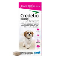 Credelio for Dogs 06 to 12 lbs (112.5 mg) Pink