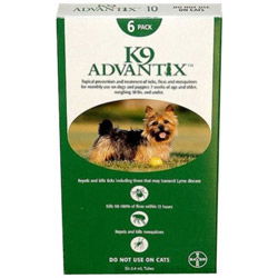 K9 Advantix for Small Dogs/Pups, Green,  Up To 4 Kg (Up to 10lbs)