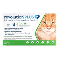 Revolution Plus for Large Cats, Green, 5 - 10 Kg (11-22lbs)