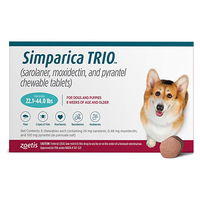 Simparica TRIO for Dogs 22.1-44 lbs (Teal)