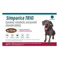 Simparica TRIO for Dogs 88.1-132 lbs (Red)