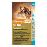 Advantage Multi (Advocate) for Medium Dogs, Aqua, 4.1 - 10 Kg (9-20lbs)