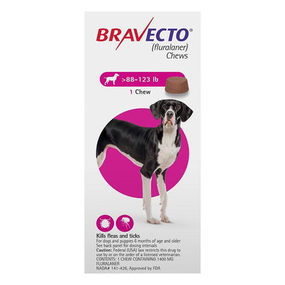 Bravecto for Extra Large Dogs 88-123lbs (Pink)