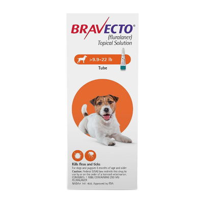 Bravecto Topical for Small Dogs (9.9 - 22 lbs) Orange