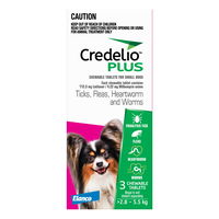 Credelio Plus For Small Dog 2.8-5.5kg (Pink)