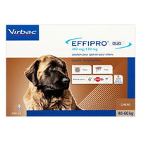 Effipro DUO Spot-On  for Extra Large Dogs, Over 40 Kg (Over 88lbs) Brown