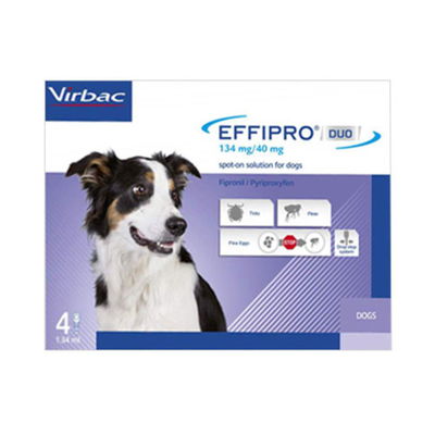 Effipro DUO Spot-On  for Medium Dogs, 10 - 20 Kg (23-44lbs) Blue