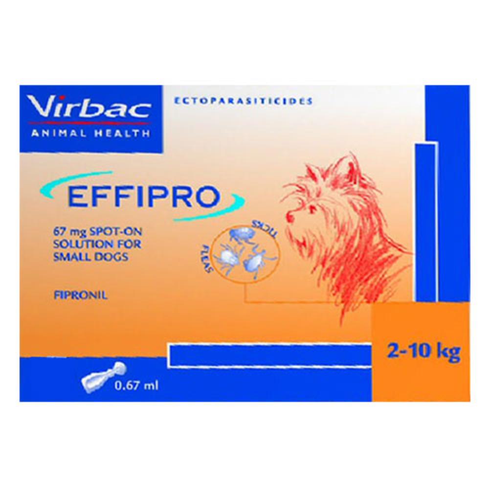 Effipro Spot On  for Small Dogs, Up To 10 Kg (Up To 22lbs) Orange