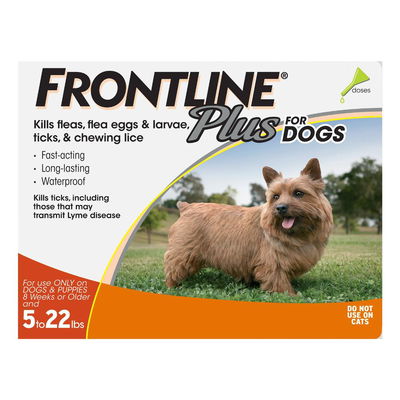 Frontline Plus for Small Dogs, Orange, Up To 10 Kg (Up To 22 lbs)