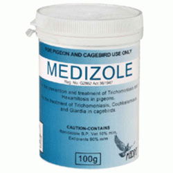 Medizole Powder for Pigeons & Caged Birds 100 gm