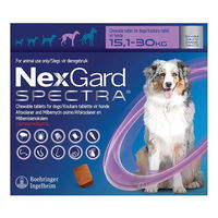 Nexgard Spectra Tab for Large Dogs, Purple, 15.1 - 30 Kg (33-66lbs)