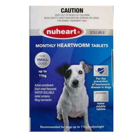 Heartgard Plus Generic Nuheart for Small Dogs, Blue, Up To 11 Kg (Up To 25lbs)