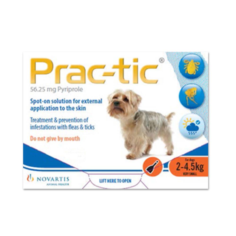 Prac-tic Spot On Very Small Dog: 4.5-10 lbs (Orange)