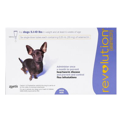 Revolution for Very Small Dogs, Purple, 2.6 - 5 Kg (5.1-10lbs)