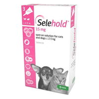 Selehold (Generic Revolution) For Puppy/Kittens Upto 5.5lbs (Pink) 15mg/0.25 Ml