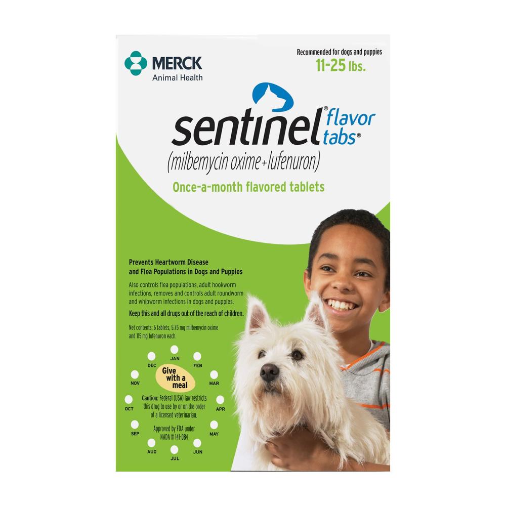 Sentinel for Dogs, Green, 4.6 - 11 Kg (11-25lbs)