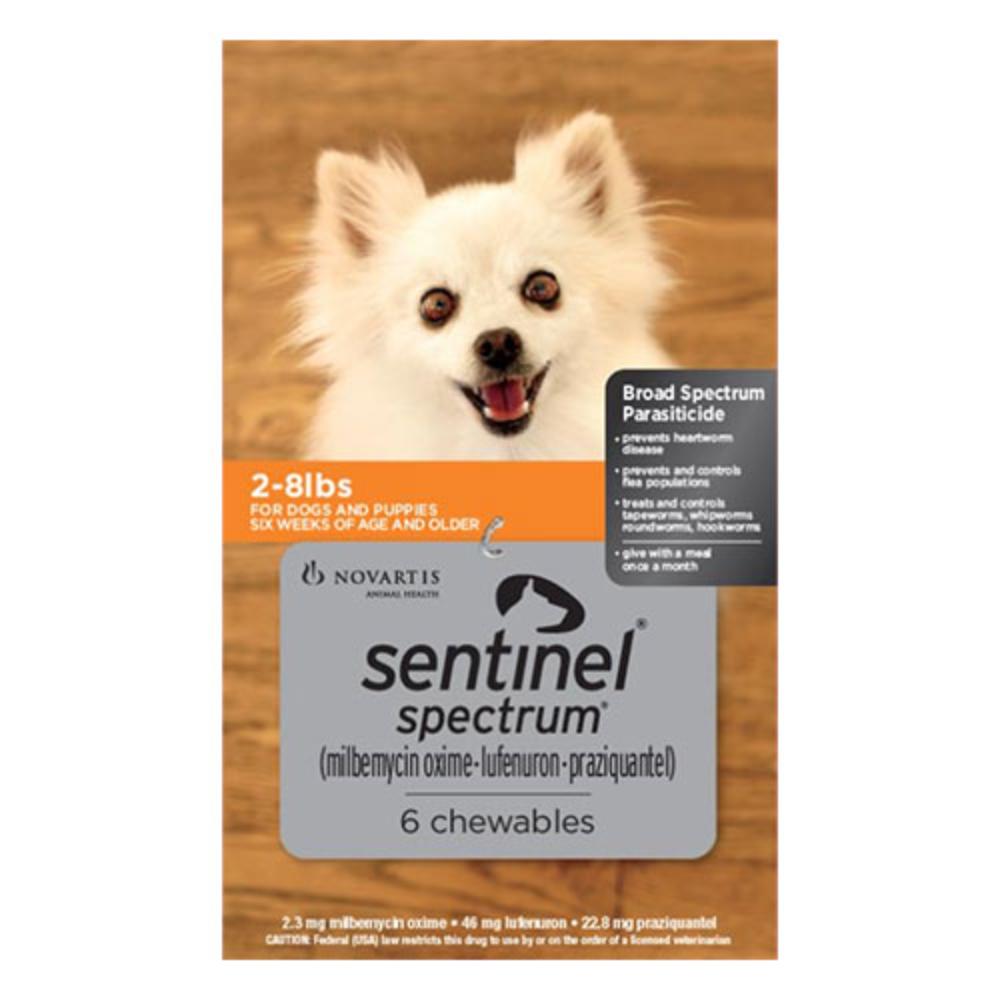 Sentinel Spectrum For Dogs for Dogs 2 - 8 Lbs Orange