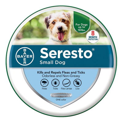 Seresto Collar For Small Dogs, 15 inch (38 cm), Up To 8 Kg (Up To 18lbs)