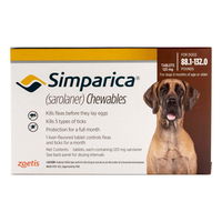 Simparica Chewables for Dogs, Red, Over 40 Kg (Over 88lbs)