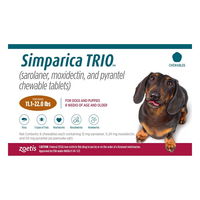 Simparica TRIO for Dogs 11.1-22 lbs (Caramel)