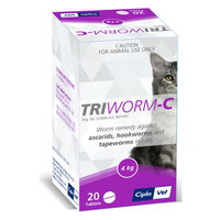 Triworm-C De-wormer for Cat